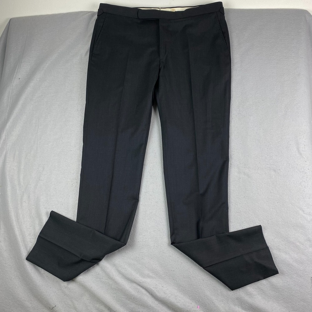 Polo Ralph Lauren Mens Wool twill Dress Pants 39 slim fit Side Tab Unhemmed NWOT